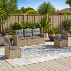Specifications of a 5 Piece Garden Sofa Set with Cushions