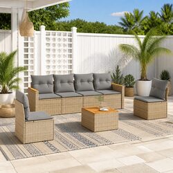 7-Piece Outdoor Garden Sofa Set: Dimensions & Specs