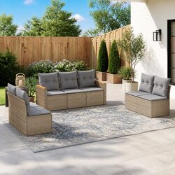 Specifications of 7 Piece Outdoor Sofa Set with Cushions