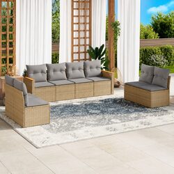 Specifications of the 8 Piece Garden Sofa Set with Cushions