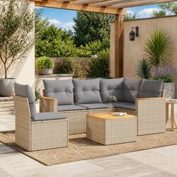 Specifications of Garden Sofa Set - 6 Pieces with Cushions