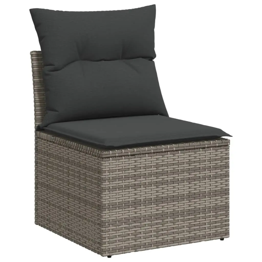 Garden Sofa Set 6 Piece Outdoor Furniture Patio Sectional Modular Grey