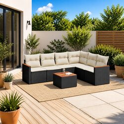 Specifications of 7 Piece Garden Sofa Set with Cushions