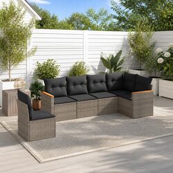 Specifications of 6-Piece Grey Outdoor Sofa Set