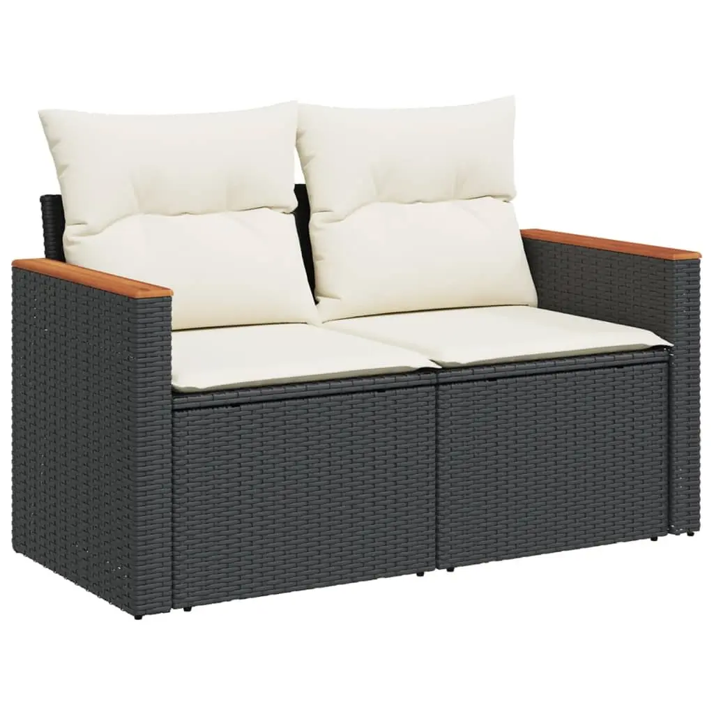 Garden Sofa Set 11 Pieces Outdoor Patio Furniture Black Modular Seating