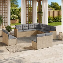 Specifications of Beige 11 Piece Outdoor Sofa Set in Rattan