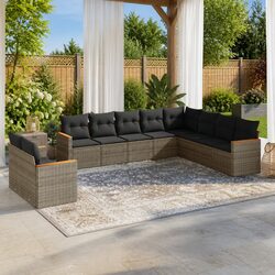 10-Piece Grey Outdoor Garden Sofa Specifications
