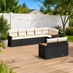 8-Piece Outdoor Sofa Set: Modular Design and Durable Materials