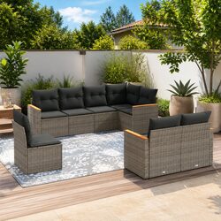8-Piece Outdoor Garden Sofa Set with Durable Design