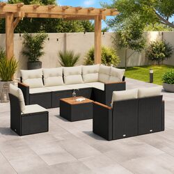 Detailed Specs of 9-Piece Outdoor Sofa Set with Cushions