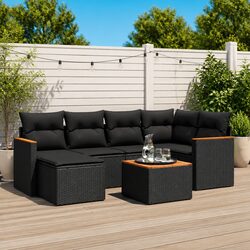 Specifications of 7-Piece Black Outdoor Sofa Set