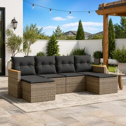 Specifications for Grey 6 Piece Garden Sofa Set