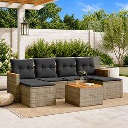 Specifications of the 7-Piece Grey Modular Garden Sofa Set