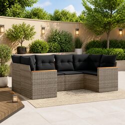 Garden Sofa Set: 6-Piece Modular Outdoor Furniture