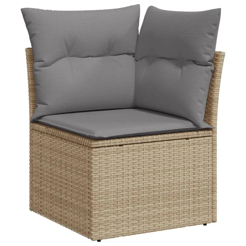 Garden Sofa Set 9 Piece Outdoor Furniture Patio Beige Modular Lounge with