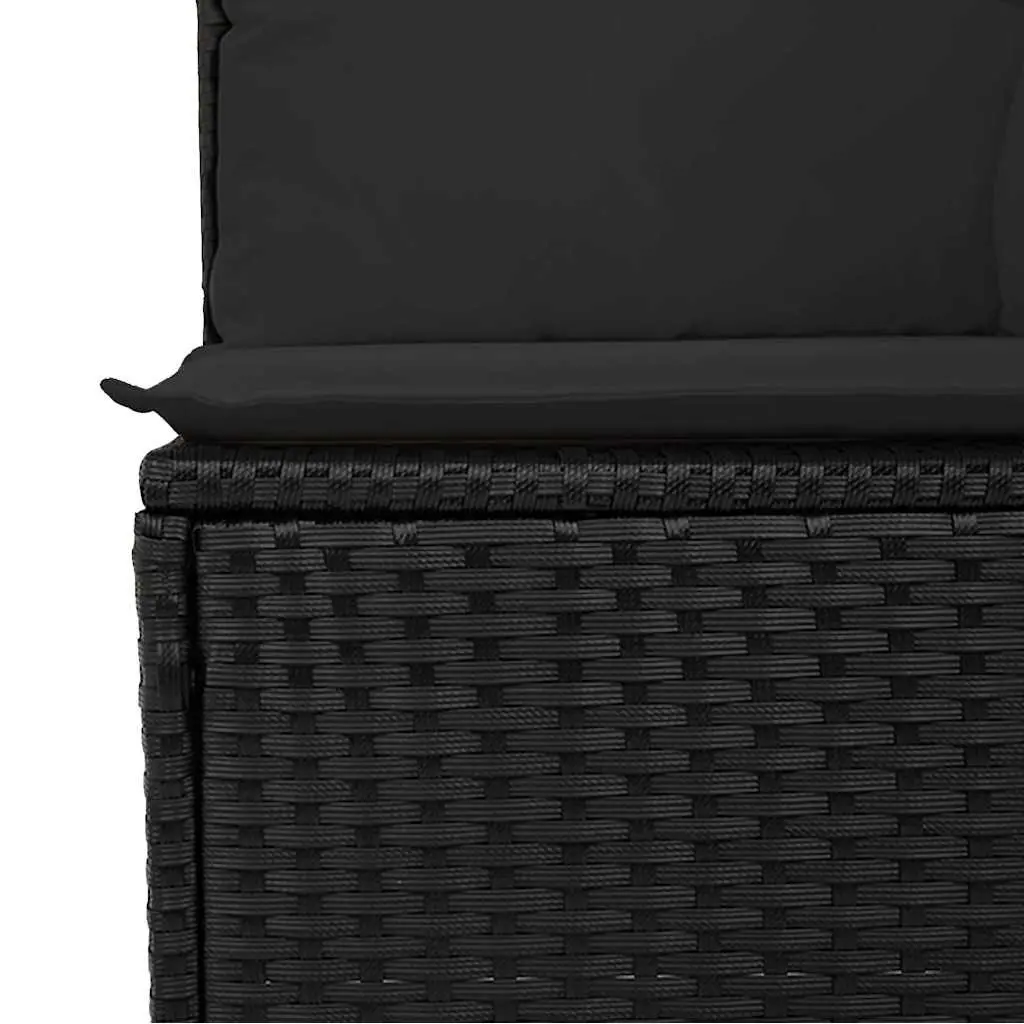 10 Piece Outdoor Garden Sofa Set for Backyard Patio Black Modular