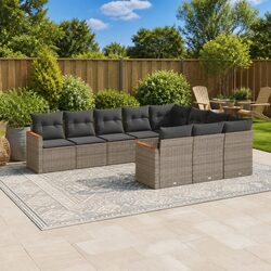 Detailed Specs of Garden Sofa Set: 10 Piece Outdoor Furniture