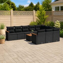 Factual Overview of 11 Piece Black Garden Sofa Set