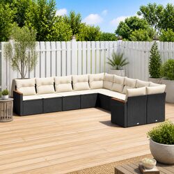 Specifications of 10 Piece Garden Sofa Set in Black