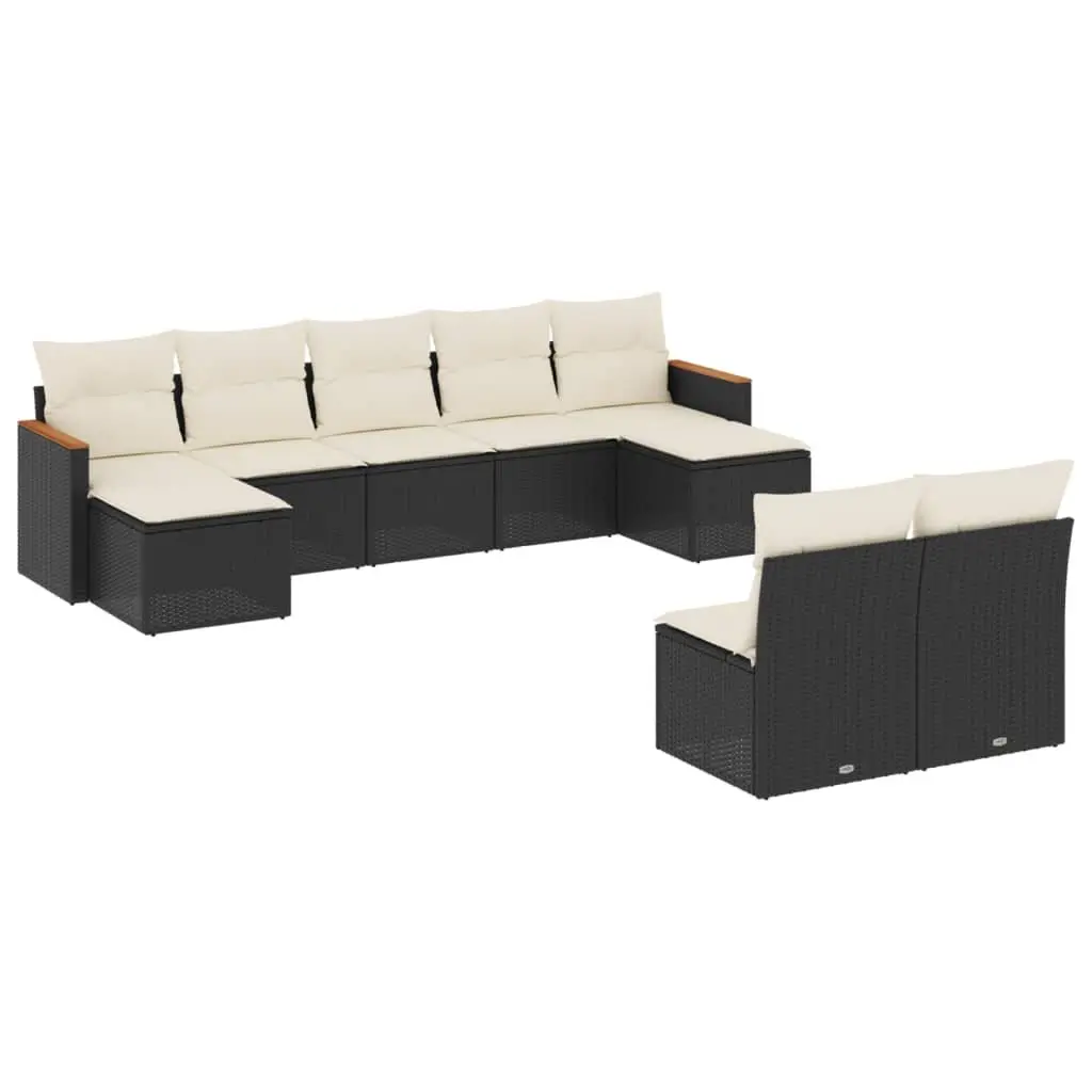 9 Piece Modular Garden Sofa Set with Cushions