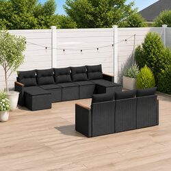 Specifications of Black Modular 10 Piece Garden Sofa Set