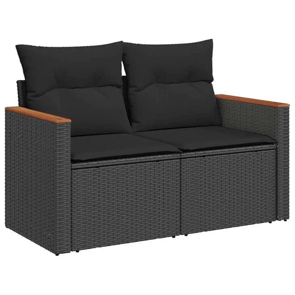 Garden Sofa Set Outdoor Furniture Patio Modular 11 Piece Black
