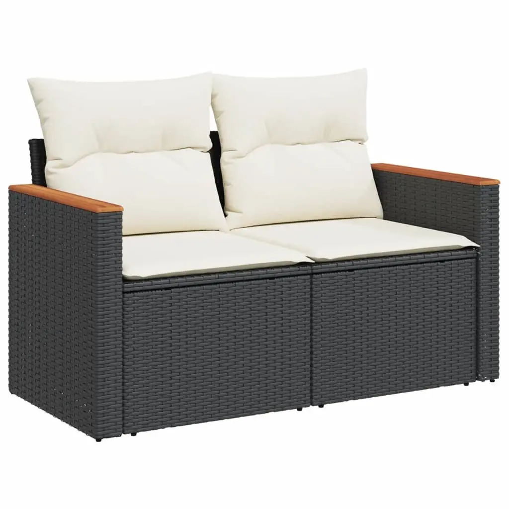 Garden Sofa Set 11 Piece Outdoor Furniture Patio Lounge Black Modular Seating