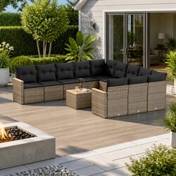 12-Piece Grey Garden Sofa Set Specifications