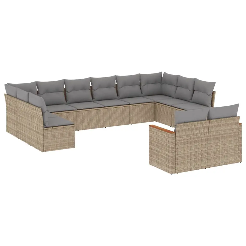Garden Sofa Set Outdoor Patio Furniture 12 Piece Modular Beige