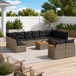 Specifications of the 13-Piece Grey Rattan Garden Sofa Set