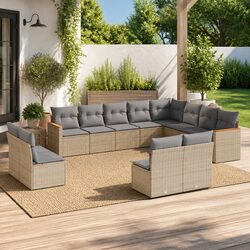 12 Piece Garden Sofa Set - Dimensions, Materials, and Features