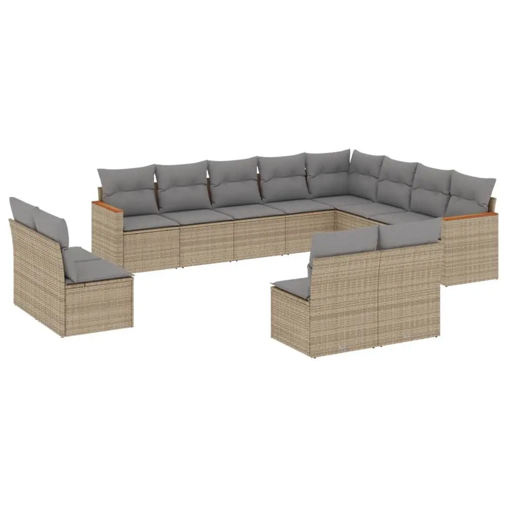 Garden Sofa Set Outdoor Furniture Patio Beige Modular 12 Piece