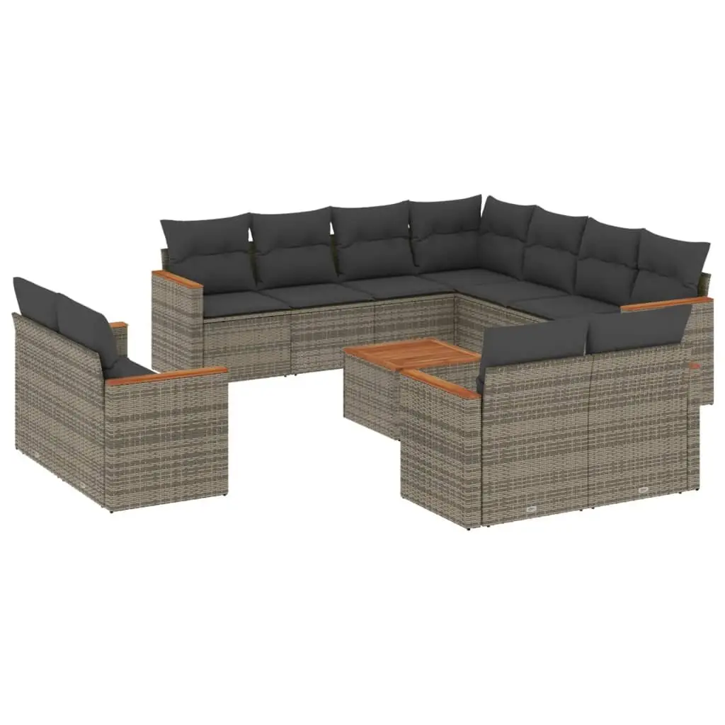 Garden Sofa Set Outdoor Furniture Patio Grey Modular 12 Piece