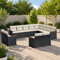 Specifications of 12-Piece Black Garden Sofa Set