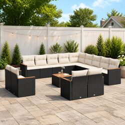 14-Piece Outdoor Furniture Set: Dimensions & Materials