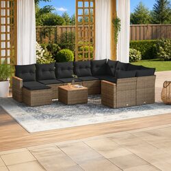 Specifications of 11-Piece Grey Garden Sofa Set