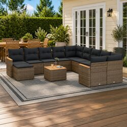 Grey Outdoor Sofa Set - 12 Pieces of Quality Furniture