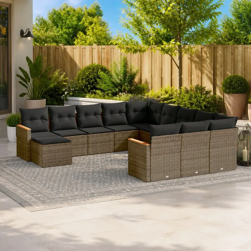 Garden Sofa Set Outdoor Furniture Patio Lounge 12 Piece Grey Modular Seating