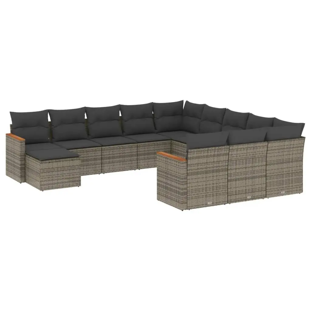 Garden Sofa Set Outdoor Furniture Patio Lounge 12 Piece Grey Modular Seating