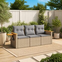 3 Piece Beige Garden Sofa Set Specifications and Features