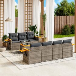 8 Piece Modular Grey Garden Sofa Set Specifications