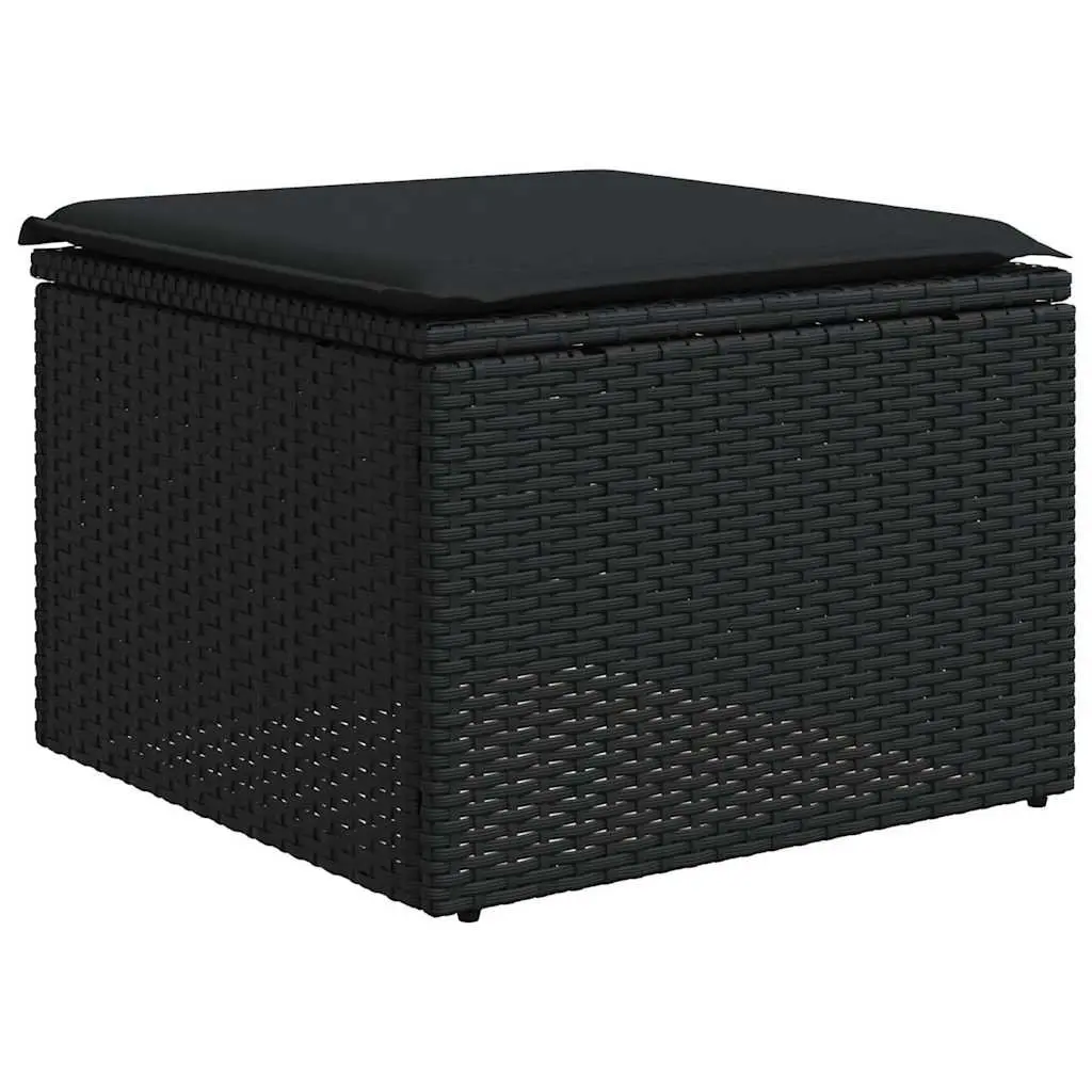 5 Piece Garden Sofa Set for Outdoor Patio Black Modular Furniture