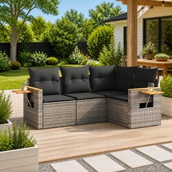 Specifications of the 4-Piece Garden Sofa Set with Cushions