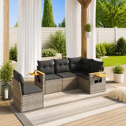 5 Piece Garden Sofa Set Specifications: Quality Outdoor Furniture