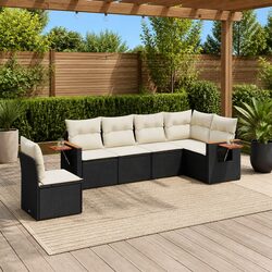 6-Piece Black Garden Sofa Set: Specs and Features