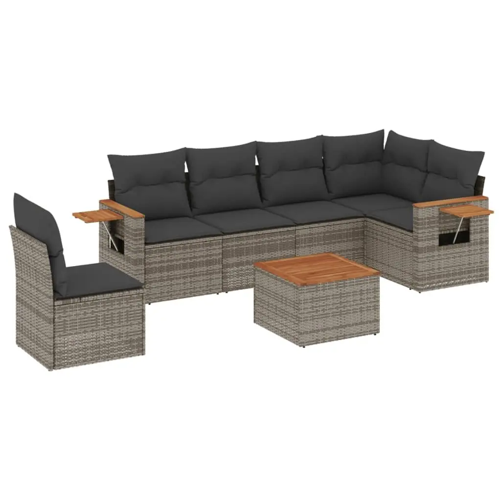 7 Piece Garden Sofa Set with Cushions