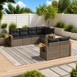 Specifications of 7-Piece Grey Outdoor Sofa Set