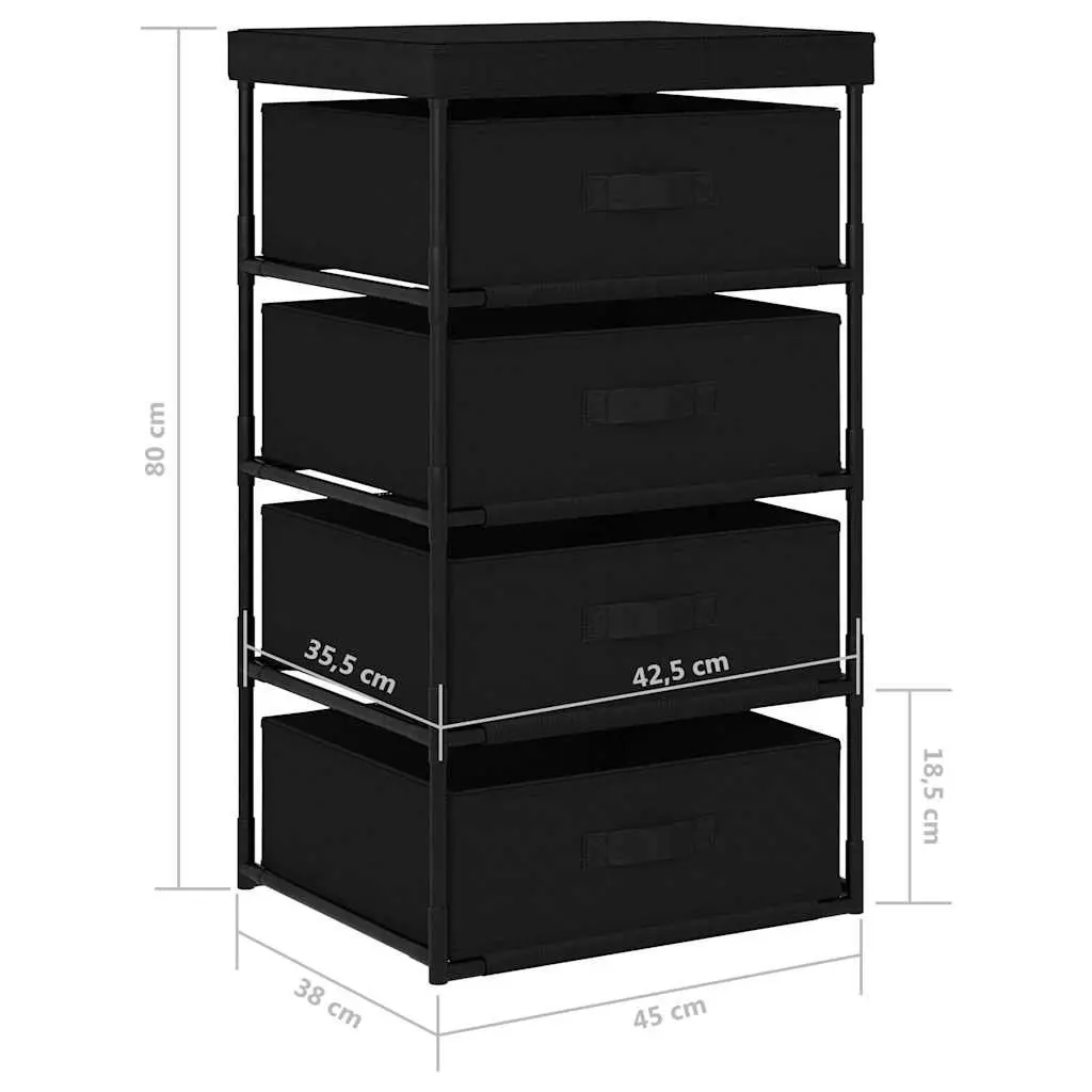 4-Basket Steel Frame Storage Rack