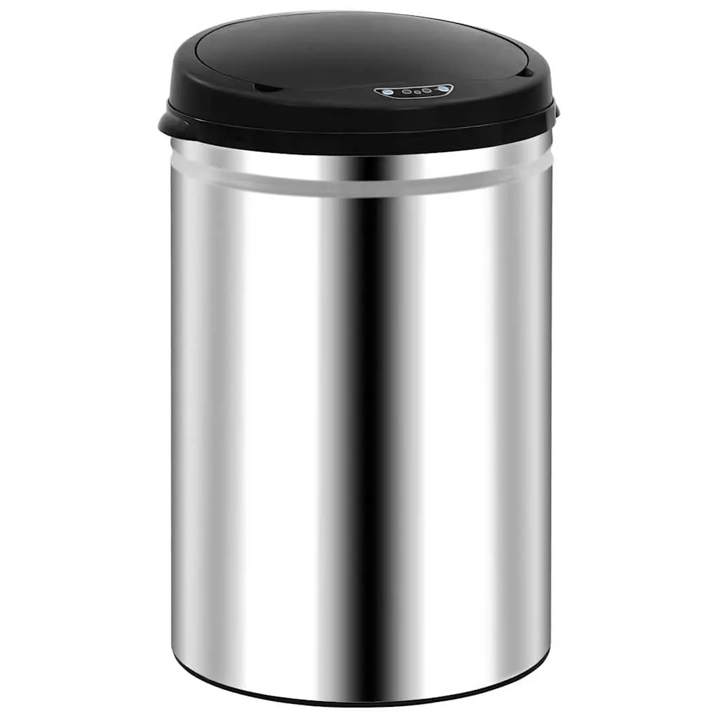 Automatic Sensor Dustbin 30L Silver Stainless Steel Waste Bin Trash Can