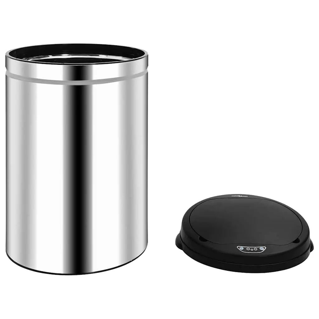 Automatic Sensor Dustbin 30L Silver Stainless Steel Waste Bin Trash Can